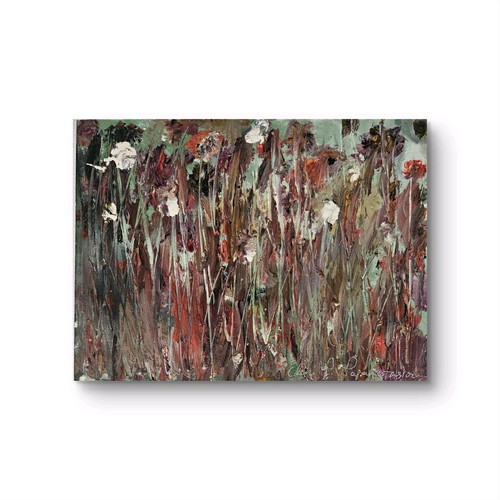 Two small oil paintings like new, abstract landscapes