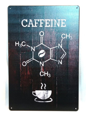 Μεταλλική πινακίδα CAFFEINE 30 x 20 εκ νέα