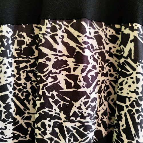 Black blouse with black and white stripe, like new
