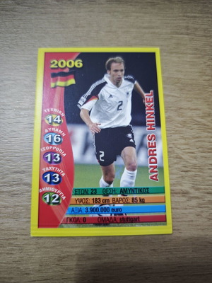 World Cup 2006 Germany Football Cards used, pack