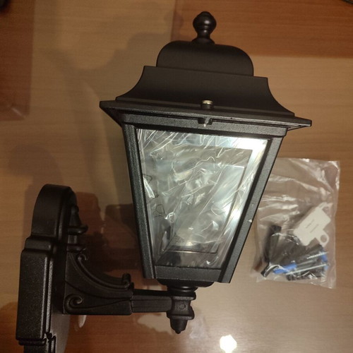 Aluminum lantern E27 new, black outdoor lighting