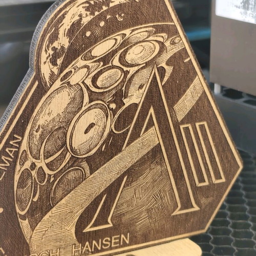 NASA Artemis II wooden decorative logo new