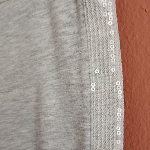 Deha women's set with blouse and leggings like new, gray with sequins