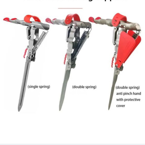 Automatic self-hooking fishing rod holder with two springs new