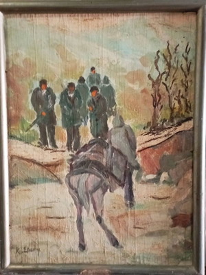 Kosmas Stathis oil painting 39x50 signed