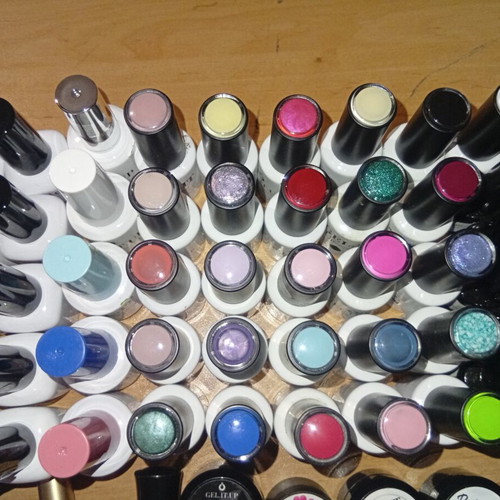 Gel Nail Polish Lot of 91 Items with Unique Colors and Effects