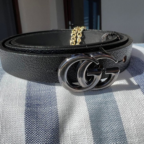GG belt new, genuine leather, black, size 100