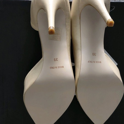 Eden leather pumps new, beige-cream, 9 cm heel