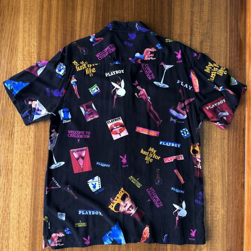 HUF x Playboy Collage short-sleeved shirt black Large like new