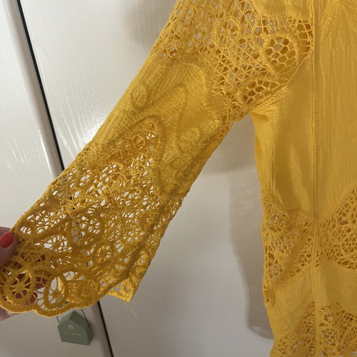 Cotton kaftan with embroidery size L-XL new, yellow and orange