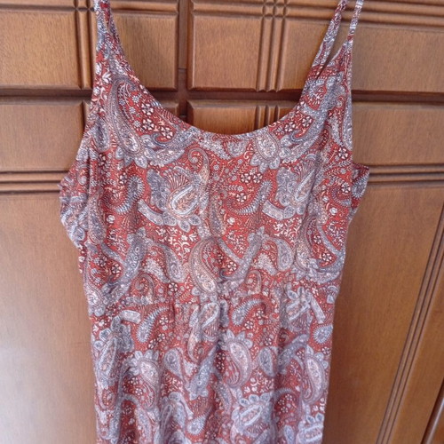 Pink Woman airy printed dress size M like new, multicolor