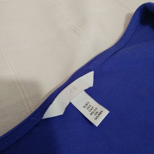 H&M bodysuit with sleeves like new, blue, size S