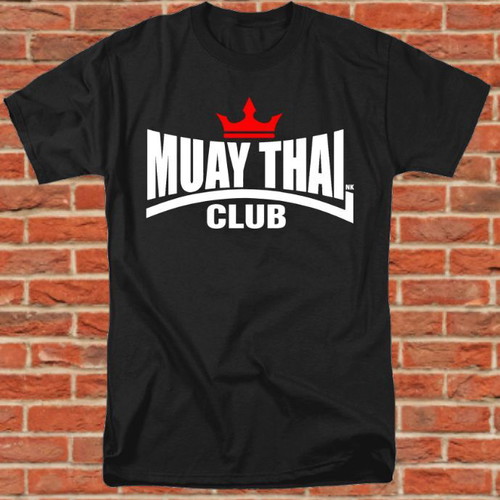 Muay Thai Kick Boxing black cotton short sleeve t shirt new