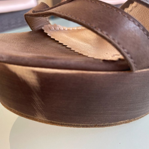 Jean-Michel Cazabat leather sandals like new, brown, size 37
