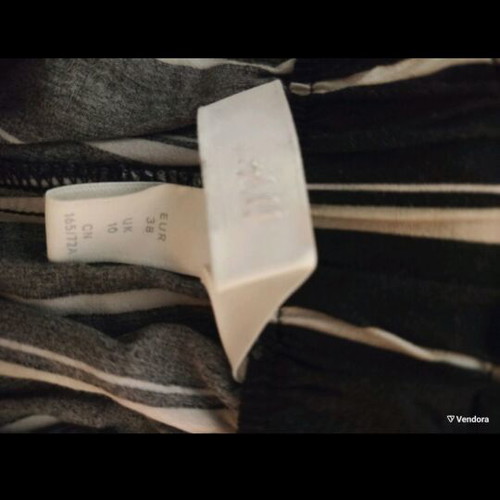 Paper bag pants H&M like new, size M 38 10, black and white
