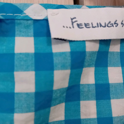 Feelings Sound sleeveless checked blouse size L like new
