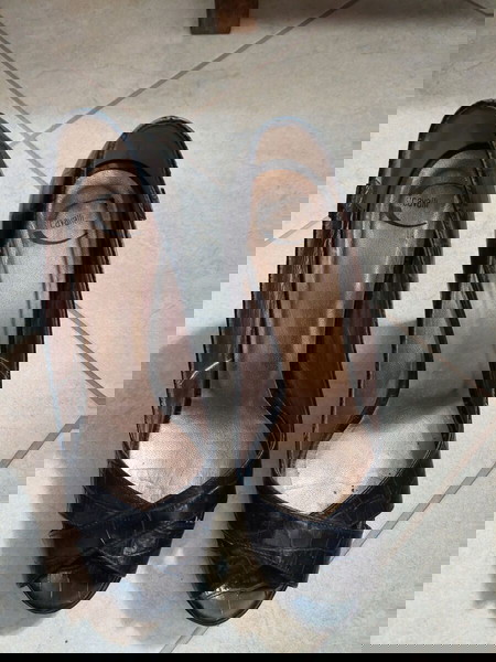 Just Cavalli No 38 μαύρα πέδιλα δερματινα