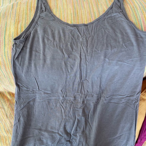 Branded women's tank tops used, includes coral DKNY and striped H&M skirt gift