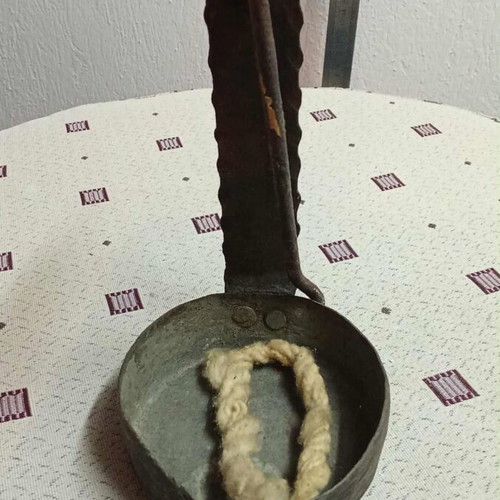 Oil lamp with wick from 1950, used