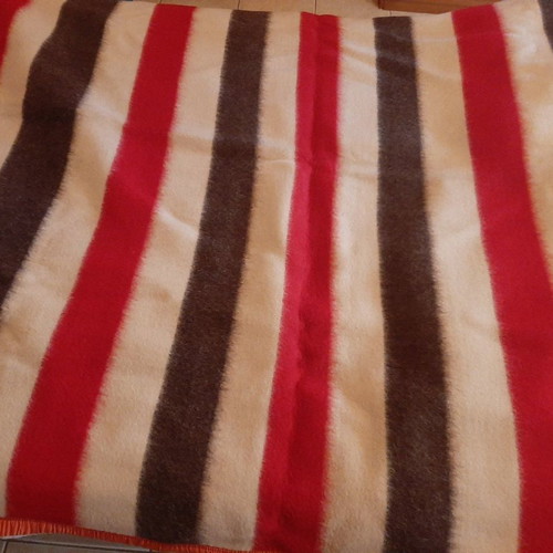 Wool blanket striped new, dimensions 2.20×1.90