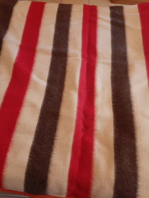 Wool blanket striped new, dimensions 2.20×1.90