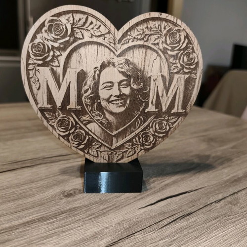 Personalized wooden MOM decoration with laser engraving new