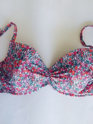 Reef bikini top new, colorful with small flowers, size 6XL
