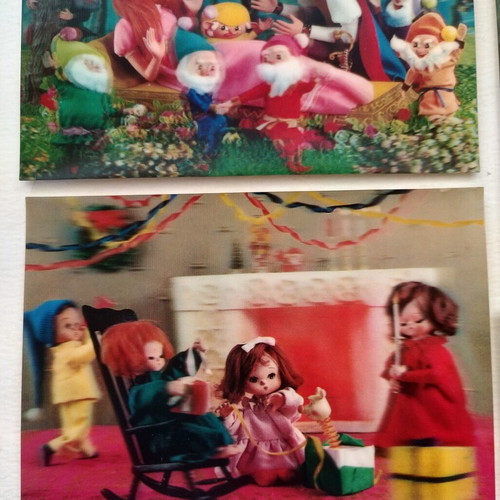 Vintage 3D postcards from 70s-80s fairy tales, new condition