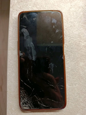 Oppo A96 smartphone used with broken screen