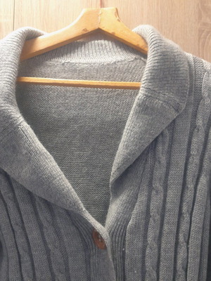 Wool cardigan men's used medium with pattern