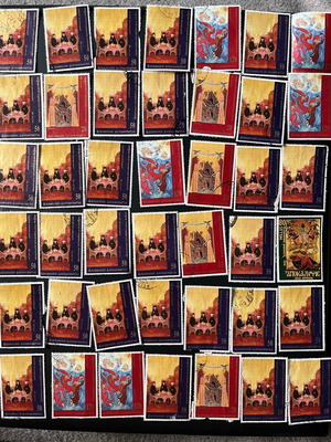 Used Greek stamps pack of 21 pieces