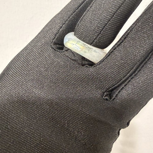 Moonstone ring carved from a single natural piece