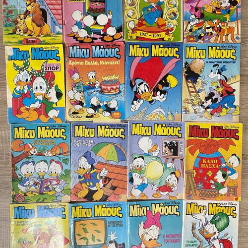 Mickey Mouse comic collection used, 31 issues, over 25 years old