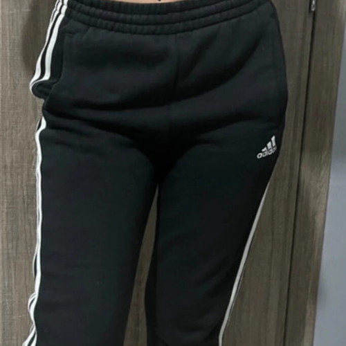 Adidas tracksuit new, black with white stripes, size XXS