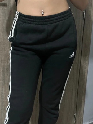 Adidas tracksuit new, black with white stripes, size XXS