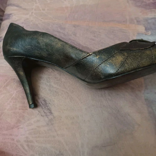 ZORBAS leather pumps used, brown bronze, size 40