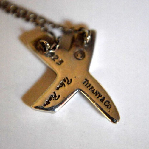 Paloma Picasso Tiffany's 925 silver pendant and chain like new