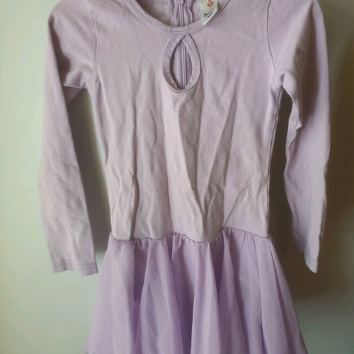 Lilac ballet leotard like new for 4 years cotton with snaps
