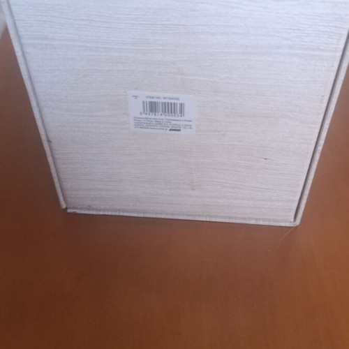 Jewelry box with four compartments, hard cardboard, white and grey