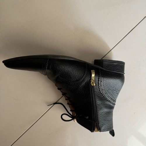 Labrini leather ankle boots used with laces, size 40, black