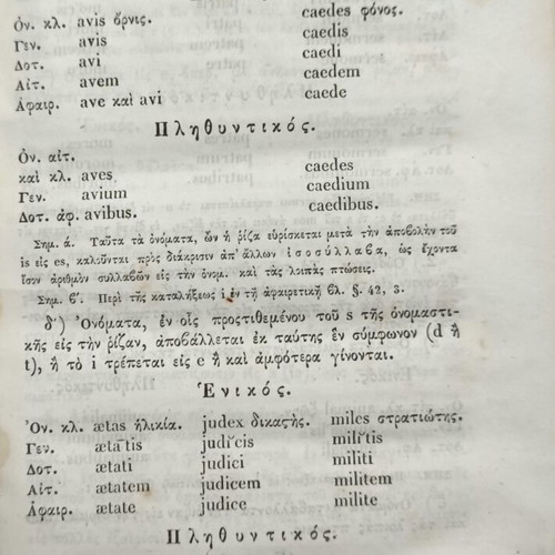 Latin Grammar by Ioannis Nikolaos Madvigios used, Greek language