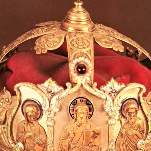Russian Wedding Crowns used, two bridal crowns from 19th century