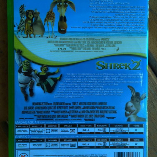 Madagascar and Shrek 2 DVD set used, dubbed animation