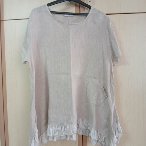 Linen blouse like new, beige