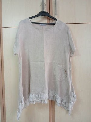 Linen blouse like new, beige