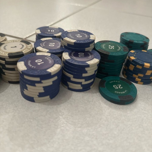 La Mirage Las Vegas Nevada poker chips used, ceramic-plastic
