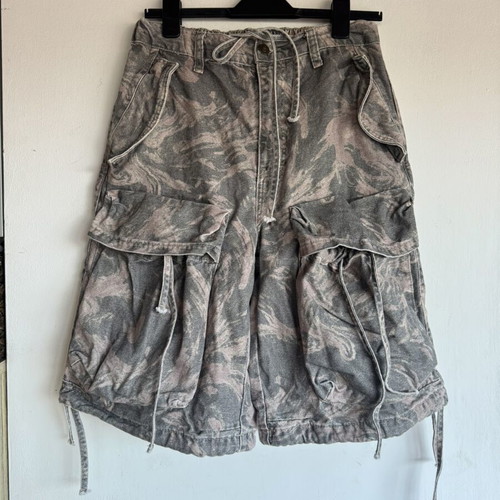 Zara baggy cargo shorts like new, size M, gray and green