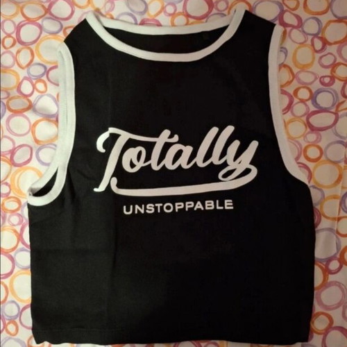 Tally Weijl black women's top size S with white print