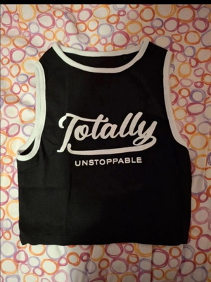 Tally Weijl black women's top size S with white print