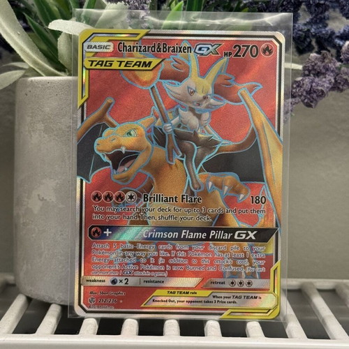 Charizard & Braixen GX card like new